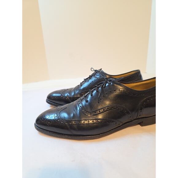 Johnston & Murphy Aristocraft Mens Wingtip Oxford Dress Shoes 10.5 C/A Black USA main image 10